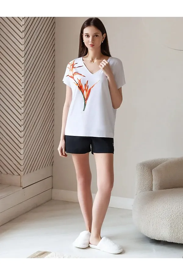 Короткие шорты с поясом на резинке из эластичного хлопка VILATTE, черный_vilatte - фото 2