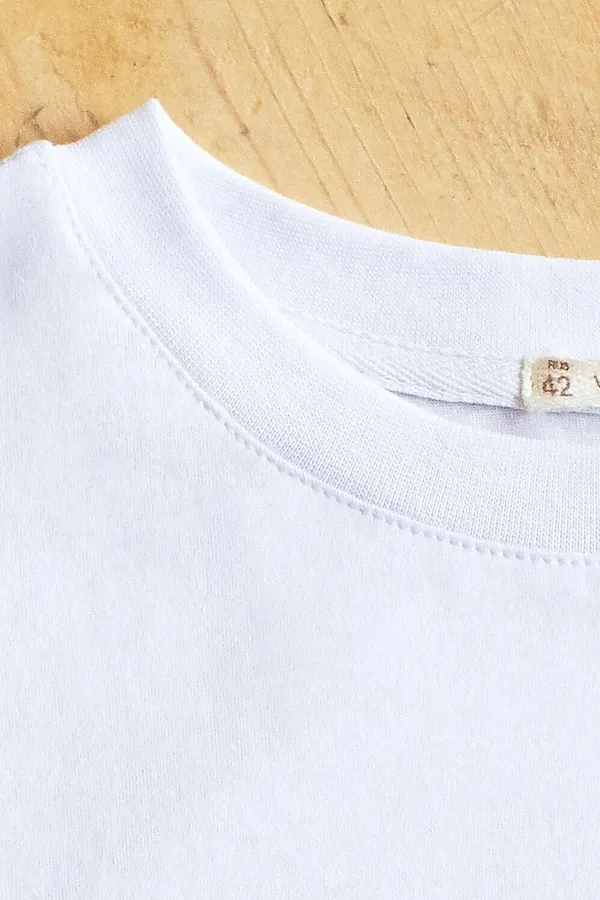 Футболка оверсайз с принтом из премиального 100% хлопка VILATTE, белый_sporty - фото 2