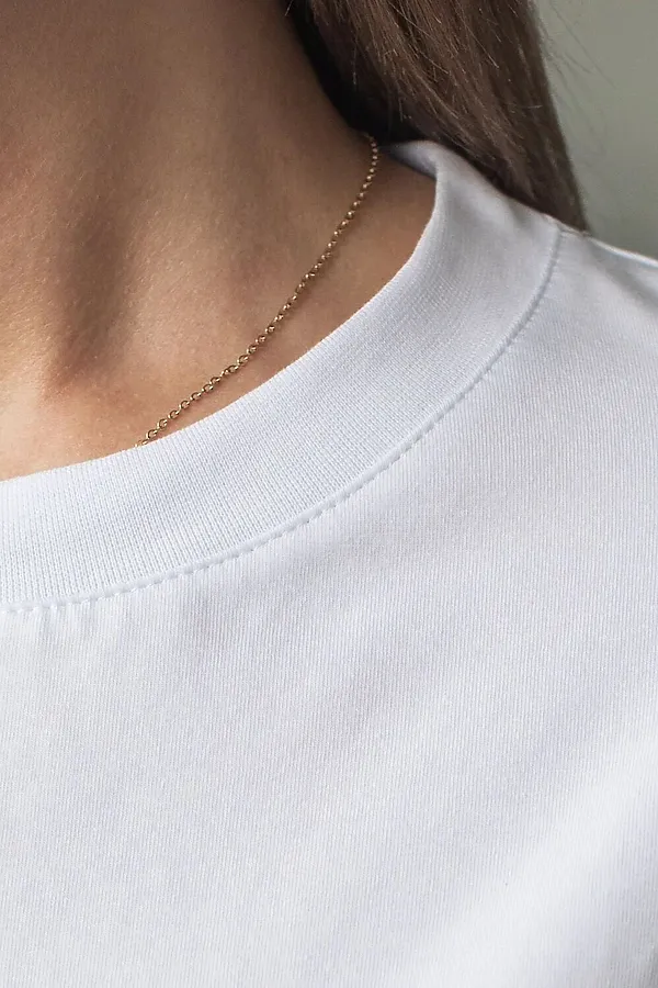 Футболка с принтом свободная из премиального 100% хлопка VILATTE, белый_цветок - фото 2