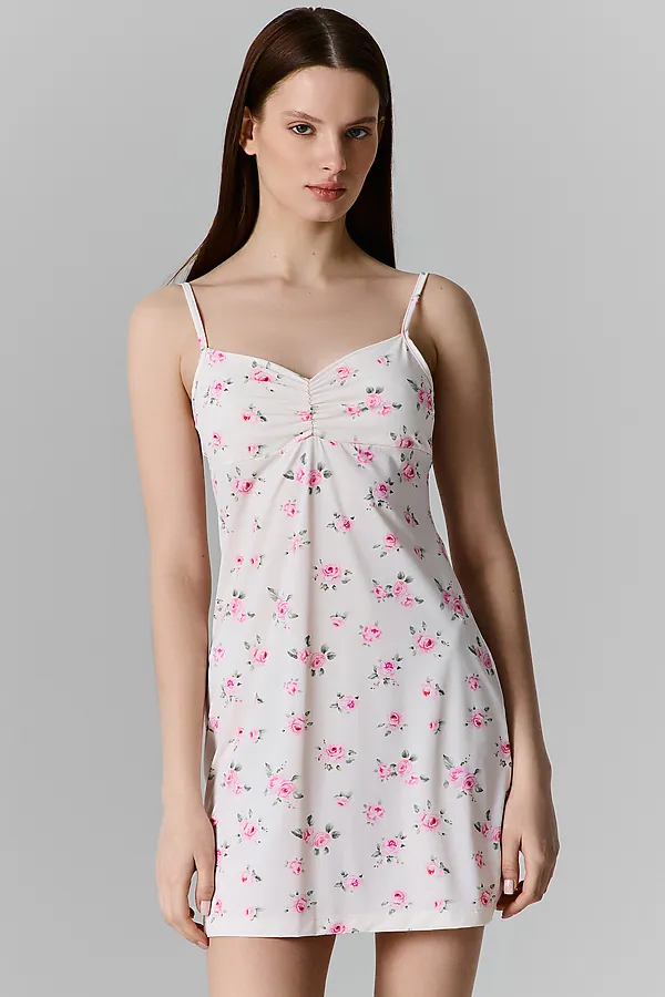 Сорочка ночная женская MARK FORMELLE, цветы на розовом - фото 2