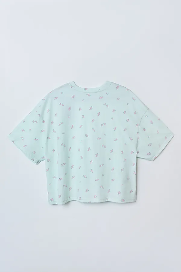 Комплект женский (джемпер, шорты) MARK FORMELLE, цветы на мятном - фото 2