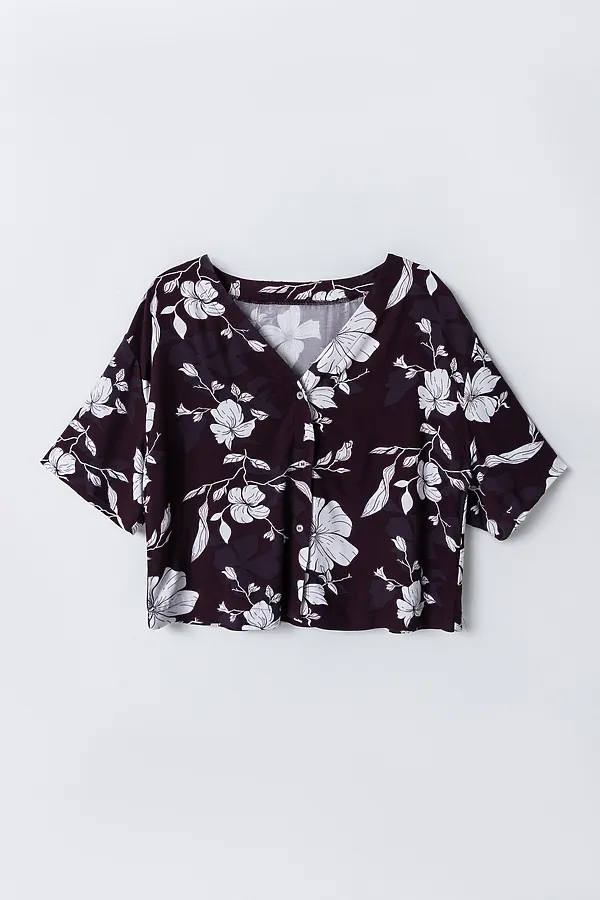 Костюм женский (жакет, брюки) MARK FORMELLE, цветы на винном - фото 2