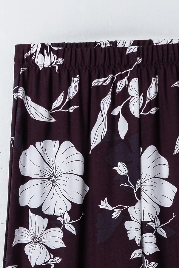 Костюм женский (жакет, брюки) MARK FORMELLE, цветы на винном - фото 2