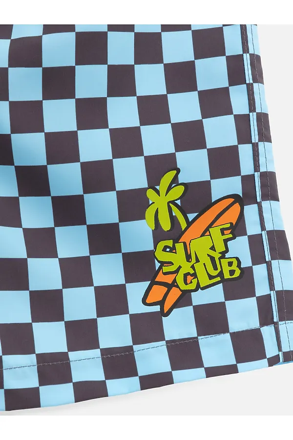 Шорты купальные ACOOLA, синяя клетка - фото 2