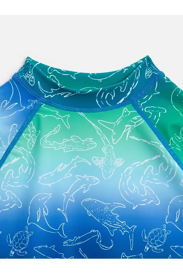 Футболка купальная ACOOLA, синий принт - фото 2