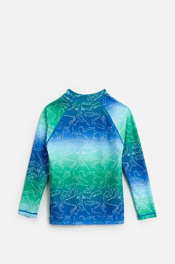 Футболка купальная ACOOLA, синий принт - фото 2