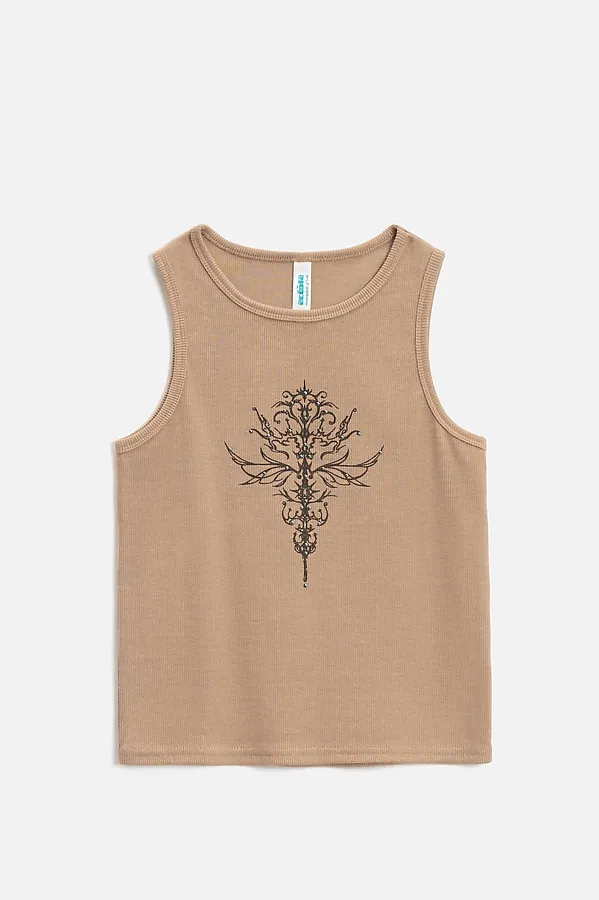 Майка-топ ACOOLA, коричневый - фото 2