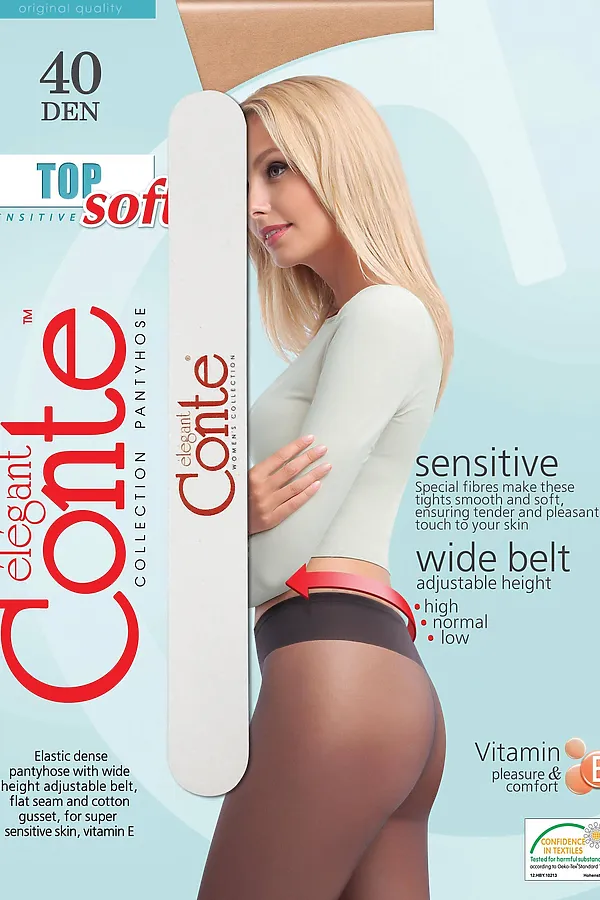 CONTE TOP SOFT 40 Колготки женские  CONTE ELEGANT, натуральный - фото 2