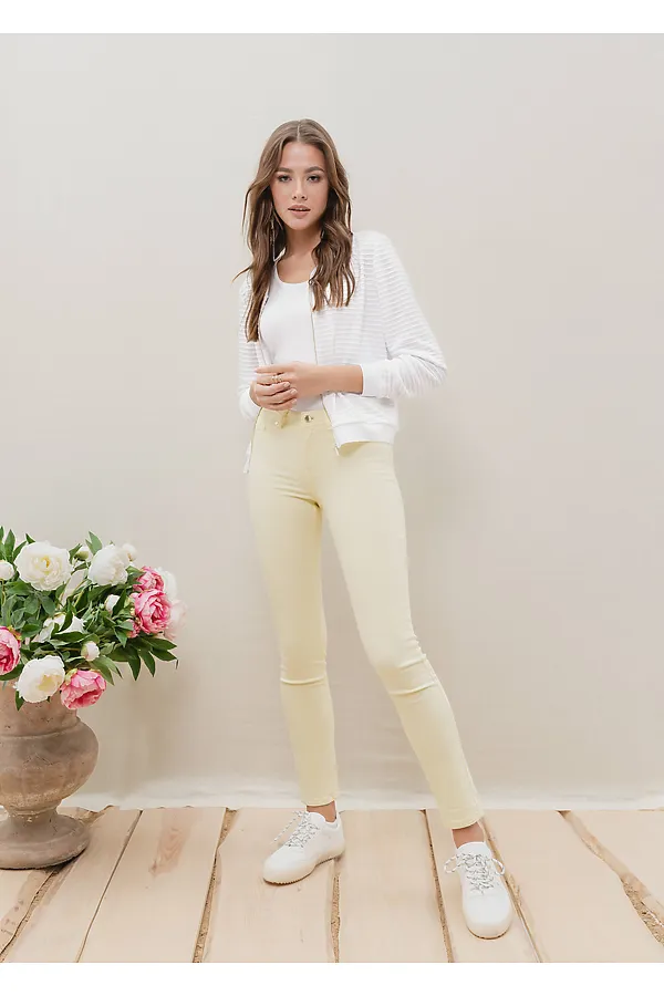 Моделирующие Soft Touch джинсы CONTE ELEGANT, пастельный желтый - фото 2