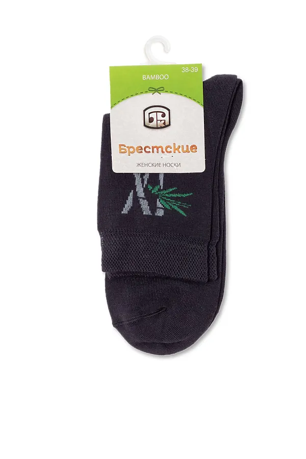 Брестские Носки женские 1501 BAMBOO БРЕСТСКИЕ, темно-серый - фото 2