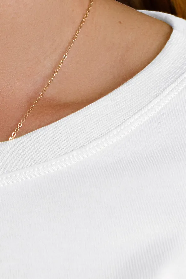 Лонгслив из премиального хлопка с эластаном VILATTE, белый_пастель - фото 2