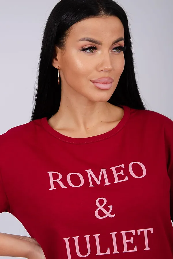 Пижама с шортами Джульетта НАТАЛИ, бордовый - фото 2