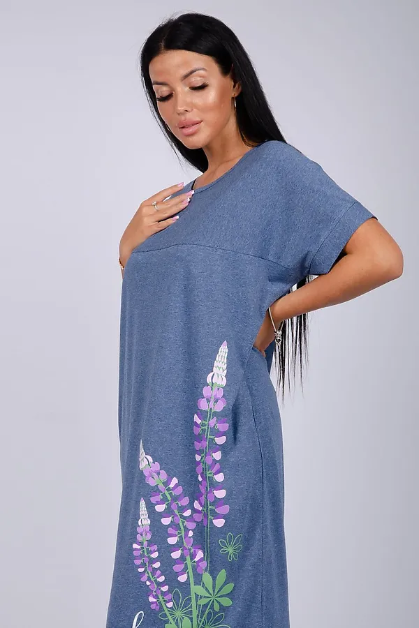 Платье Люпин НАТАЛИ, индиго - фото 2