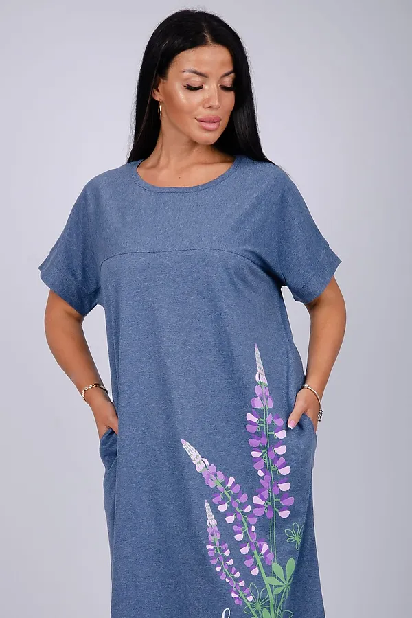 Платье Люпин НАТАЛИ, индиго - фото 2