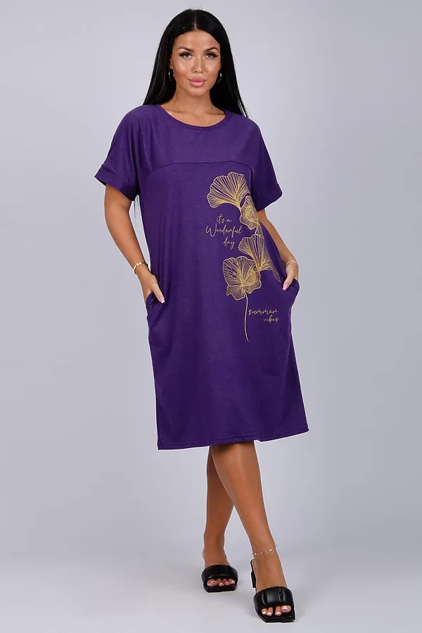 Платье Люпин НАТАЛИ, фиолетовый - фото 2