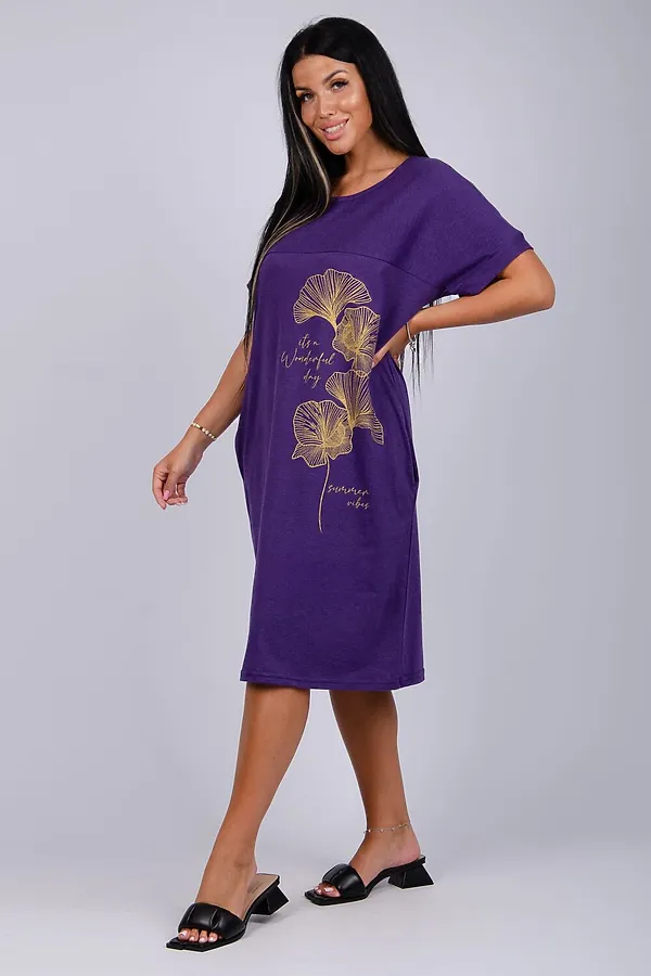 Платье Люпин НАТАЛИ, фиолетовый - фото 2