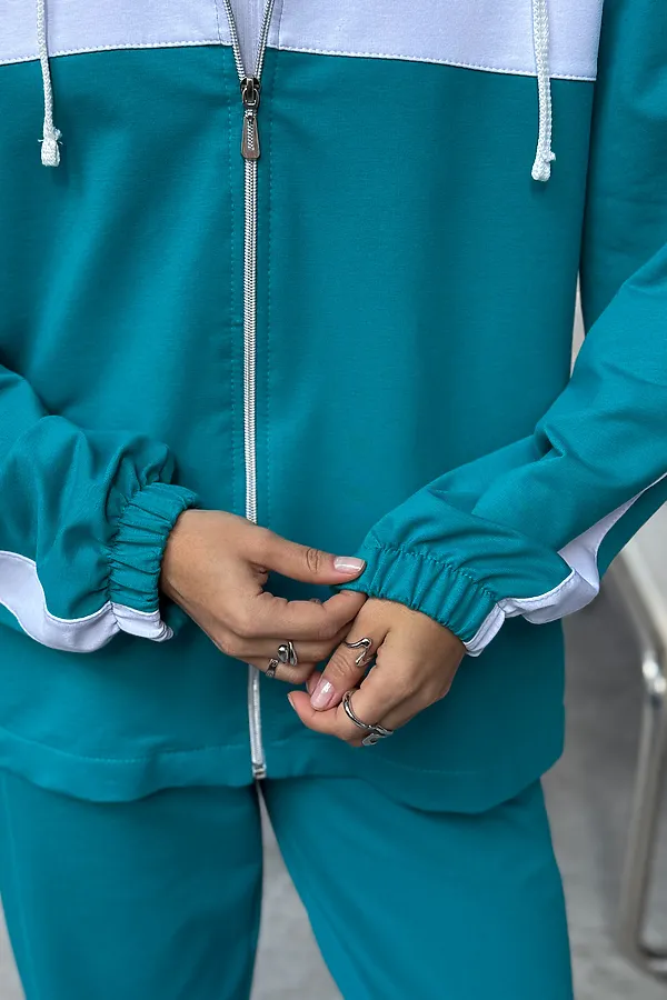 Костюм с брюками Туман НАТАЛИ, бирюзовый - фото 2