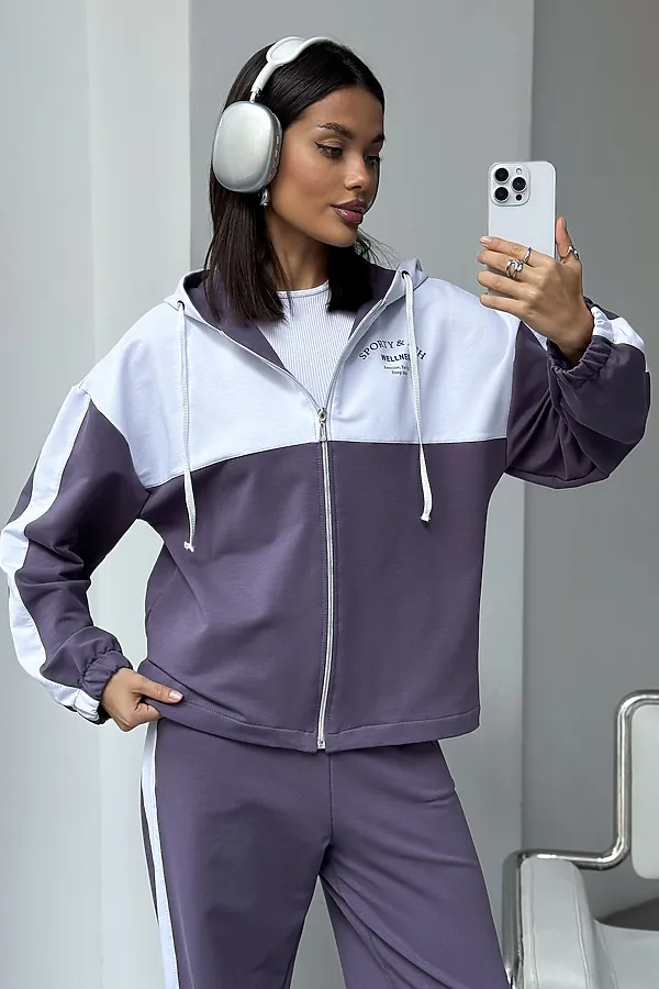 Костюм с брюками Туман НАТАЛИ, лиловый - фото 2