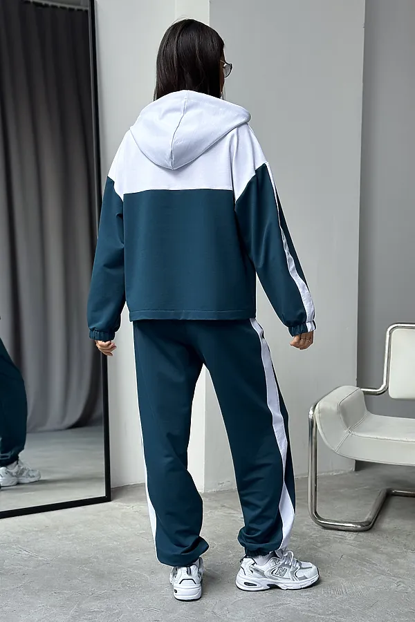 Костюм с брюками Туман НАТАЛИ, изумруд - фото 2