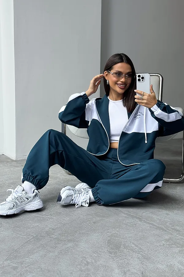 Костюм с брюками Туман НАТАЛИ, изумруд - фото 2