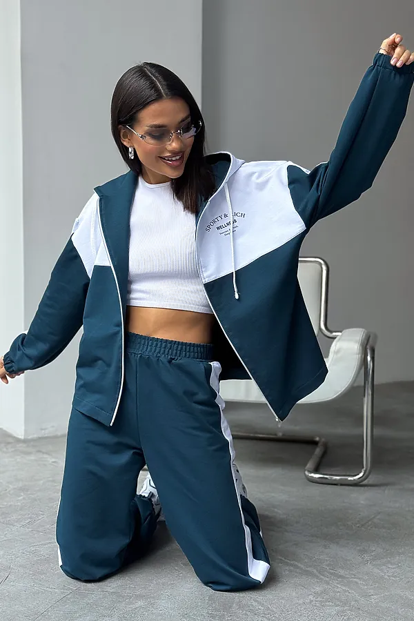 Костюм с брюками Туман НАТАЛИ, изумруд - фото 2