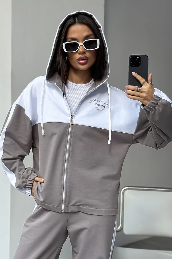 Костюм с брюками Туман НАТАЛИ, капучино - фото 2