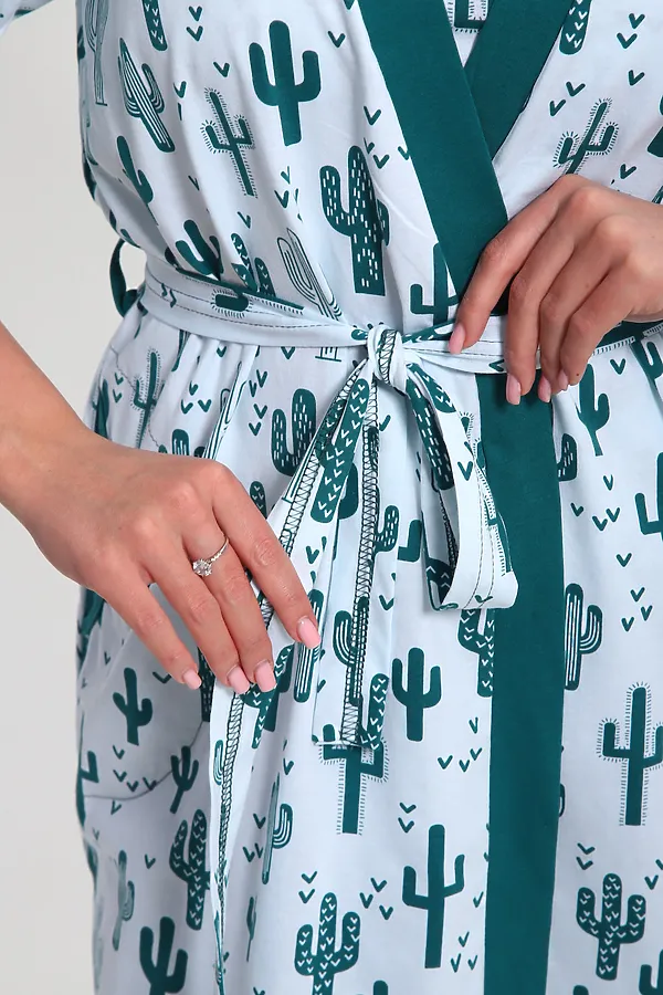 Пеньюар с шортами 24271 НАТАЛИ, зеленый - фото 2