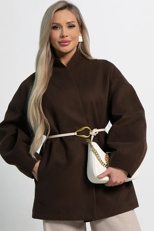 Пальто Мелания LADY TAIGA, горький шоколад - фото 2