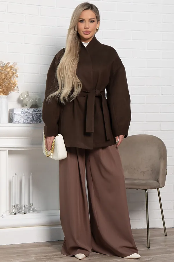 Пальто Мелания LADY TAIGA, горький шоколад - фото 2