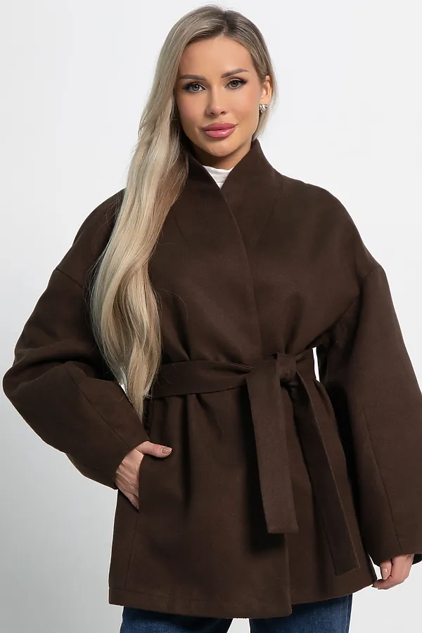 Пальто Мелания LADY TAIGA, горький шоколад - фото 2