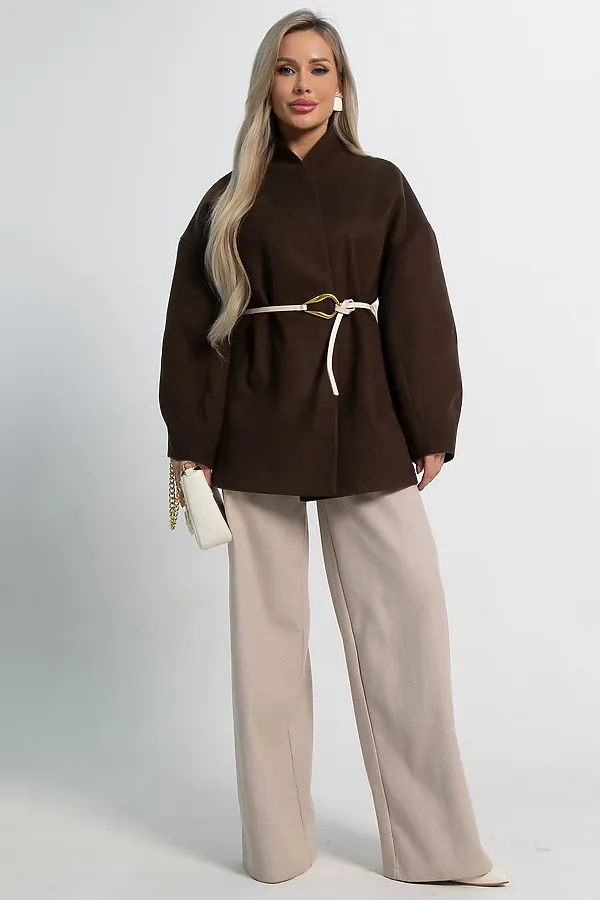 Пальто Мелания LADY TAIGA, горький шоколад - фото 2