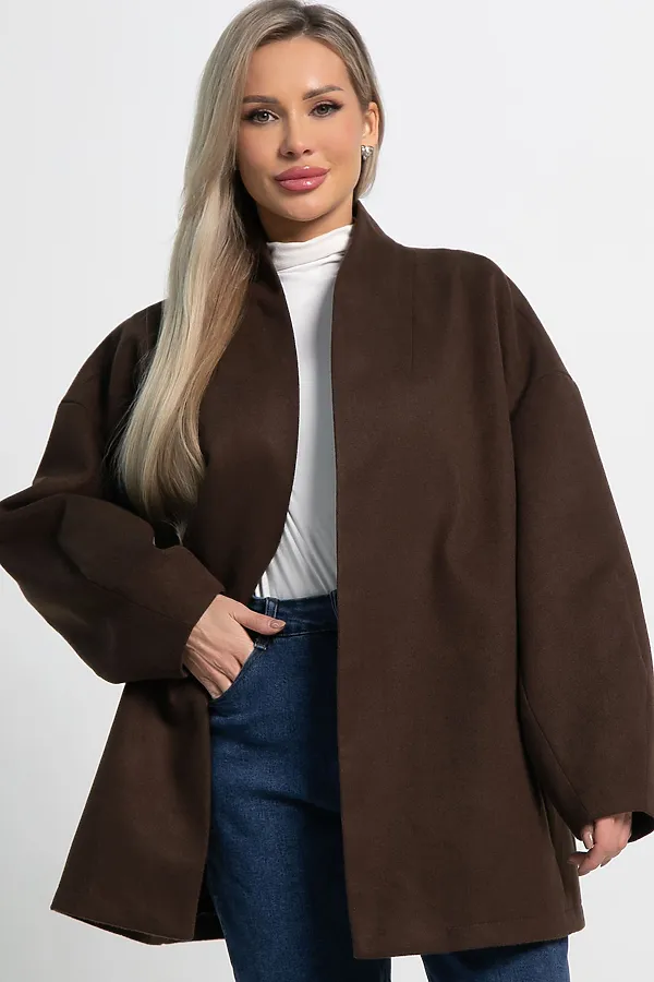 Пальто Мелания LADY TAIGA, горький шоколад - фото 2