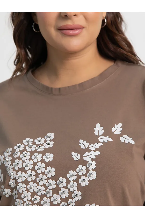 Блуза Ромашка LADY TAIGA, бежевая - фото 2