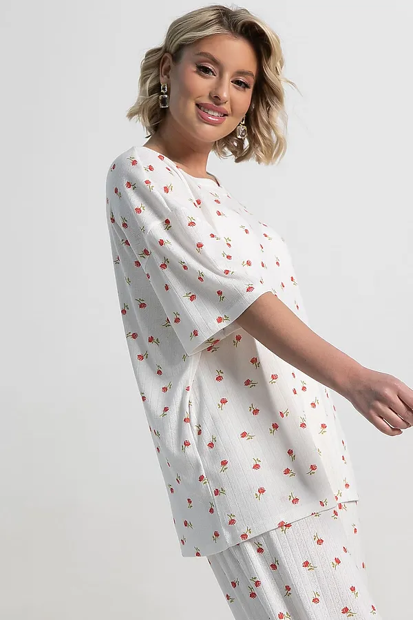 Костюм домашний с брюками Мона LADY TAIGA, белый - фото 2