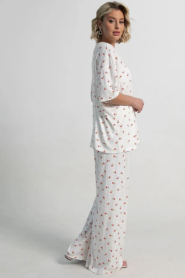 Костюм домашний с брюками Мона LADY TAIGA, белый - фото 2