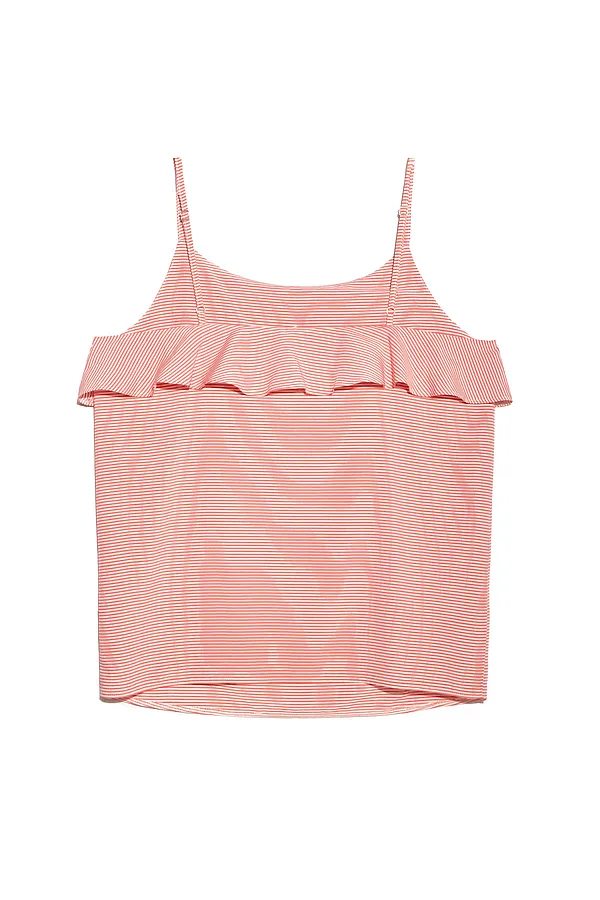 CONTE LBL 910 Стильный топ на тонких бретелях CONTE ELEGANT, белый-коралловый - фото 2