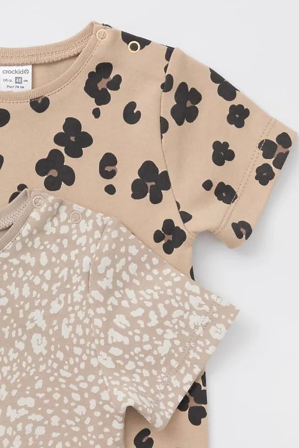 Футболка 2шт. CROCKID, бежевый - фото 2