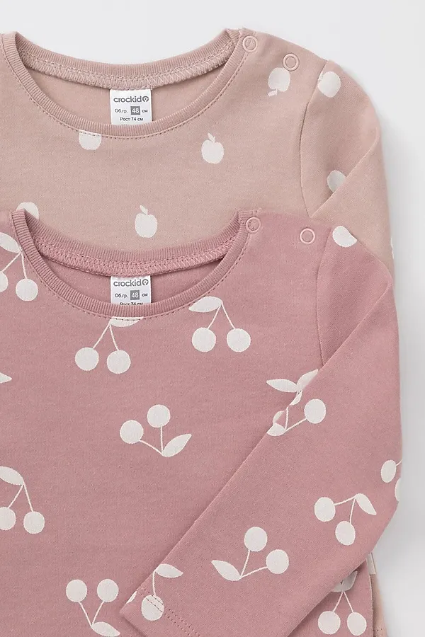 Джемперы, 2 шт. CROCKID, розово-бежевый - фото 2