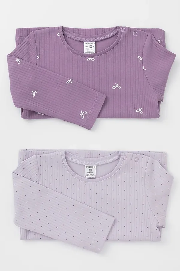 Джемперы, 2 шт. CROCKID, фиолетовый - фото 2