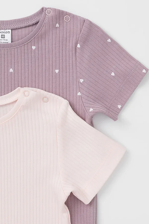 Футболки 2шт. CROCKID, сиреневый - фото 2