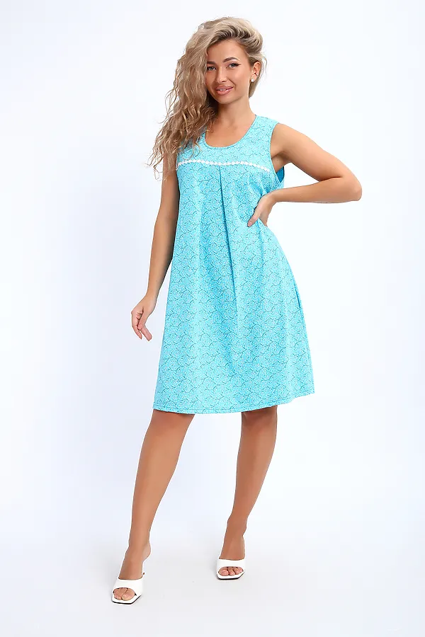 Сорочка 30138 НАТАЛИ, бирюза - фото 2