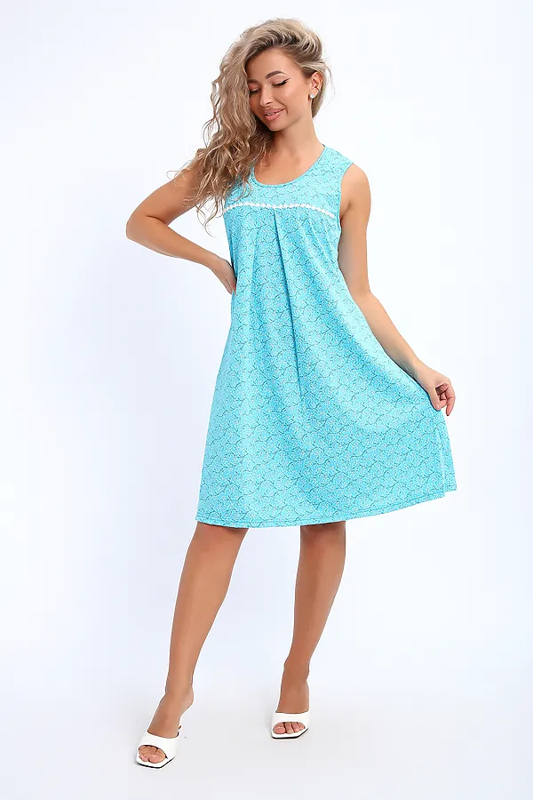 Сорочка 30138 НАТАЛИ, бирюза - фото 2