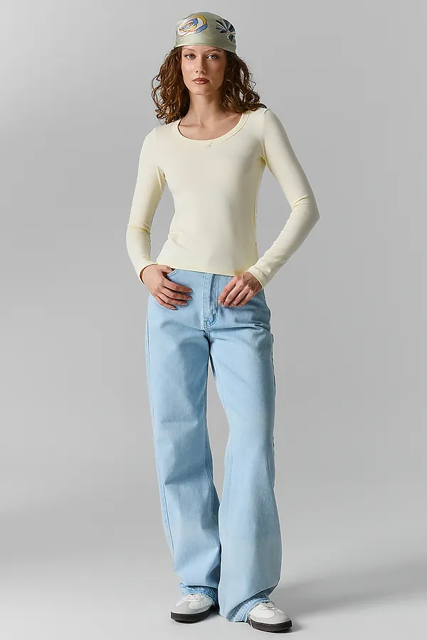 Лонгслив женский MARK FORMELLE, лимонный лед - фото 2