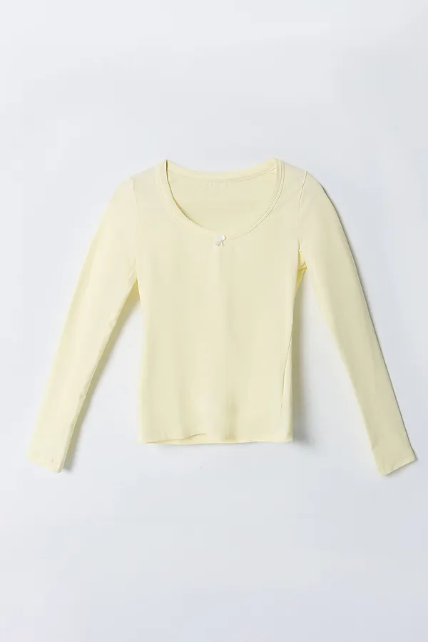 Лонгслив женский MARK FORMELLE, лимонный лед - фото 2