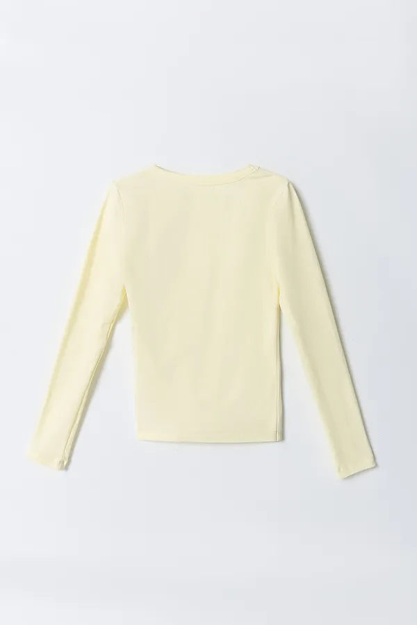 Лонгслив женский MARK FORMELLE, лимонный лед - фото 2