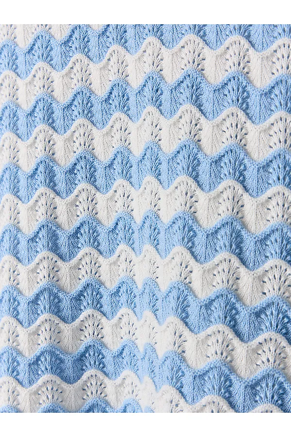 Поло для девочек MARK FORMELLE, бело -голубая волна - фото 2