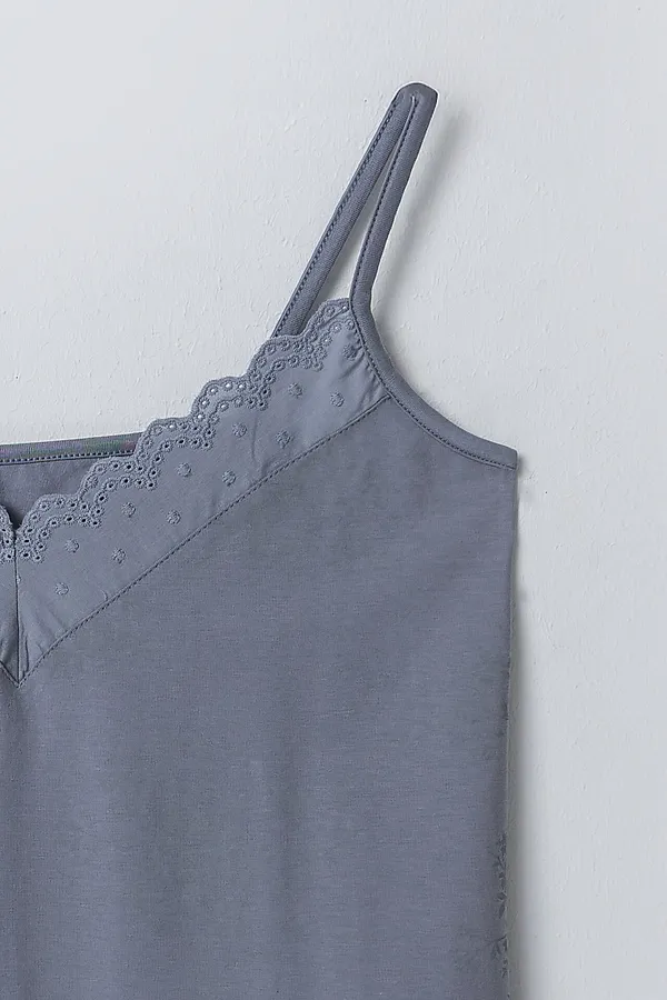 Сорочка ночная женская MARK FORMELLE, цветы на сизом - фото 2