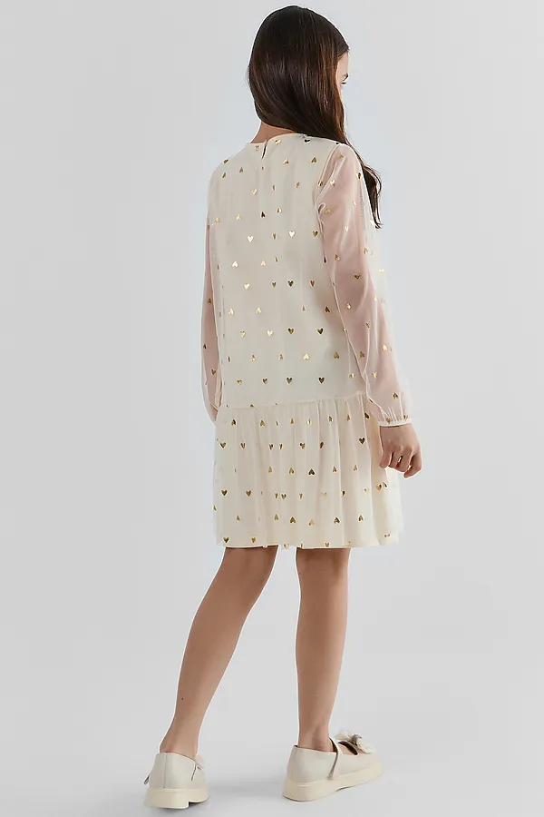 Платье для девочек MARK FORMELLE, сердечки на молоке - фото 2