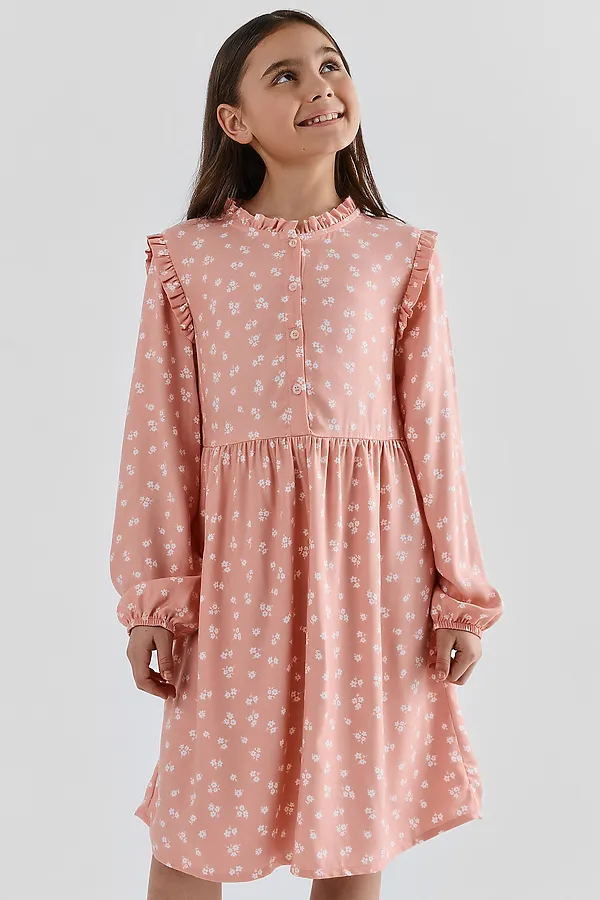 Платье для девочек MARK FORMELLE, цветочки на розовом - фото 2