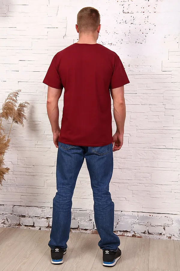 Футболка 1113 однотонная НАТАЛИ, бордовый - фото 2